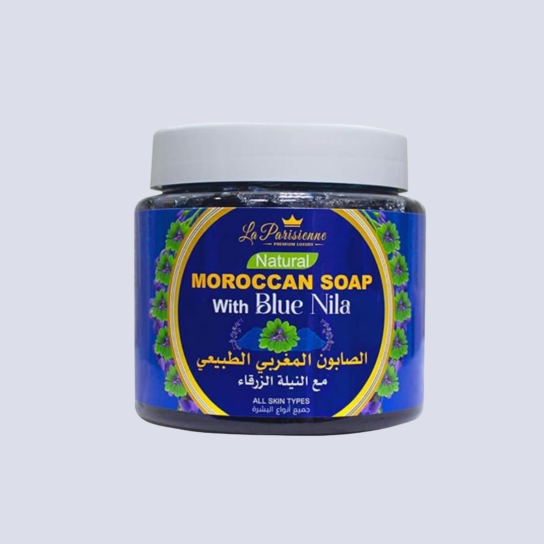 الصابون المغربي الطبيعي مع النيلة الزرقاء من لا باريسيان