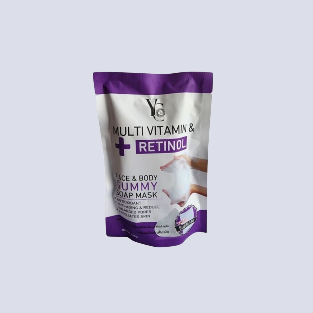 YC Multi-Vitamin & Retinol Face & Body Gummy Soap Mask