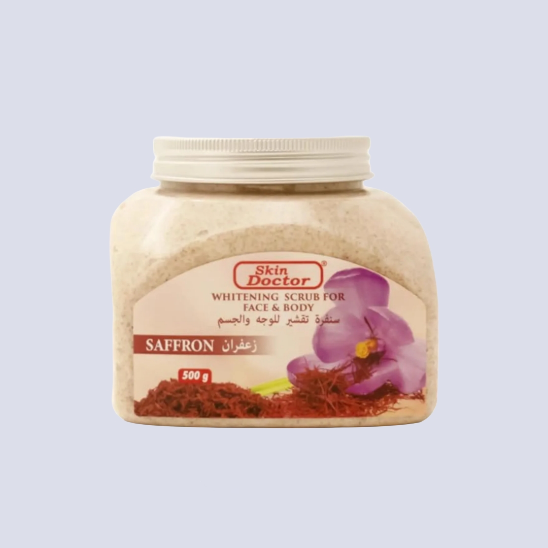 Skin Doctor Saffron Whitening Scrub for Face and Body 500g