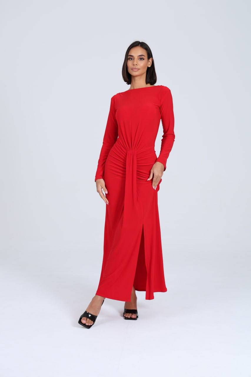 Lycra Maxi Dress with Signature Ruching