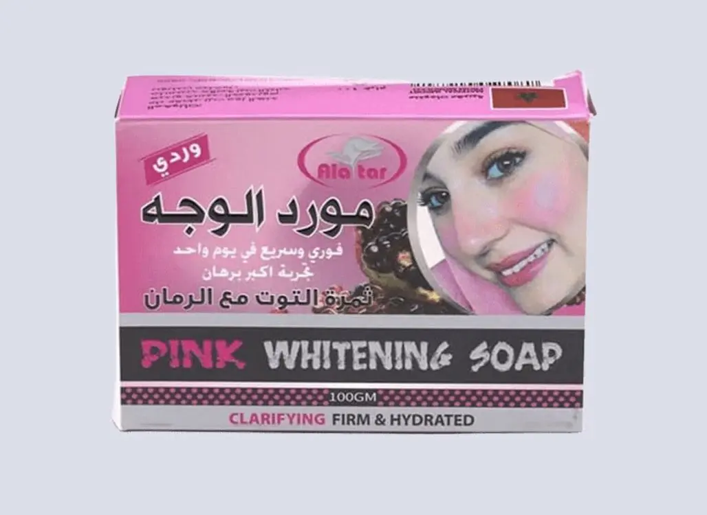 صابون مورد الوجه الوردي من العطار بخلاصة التوت والرمان