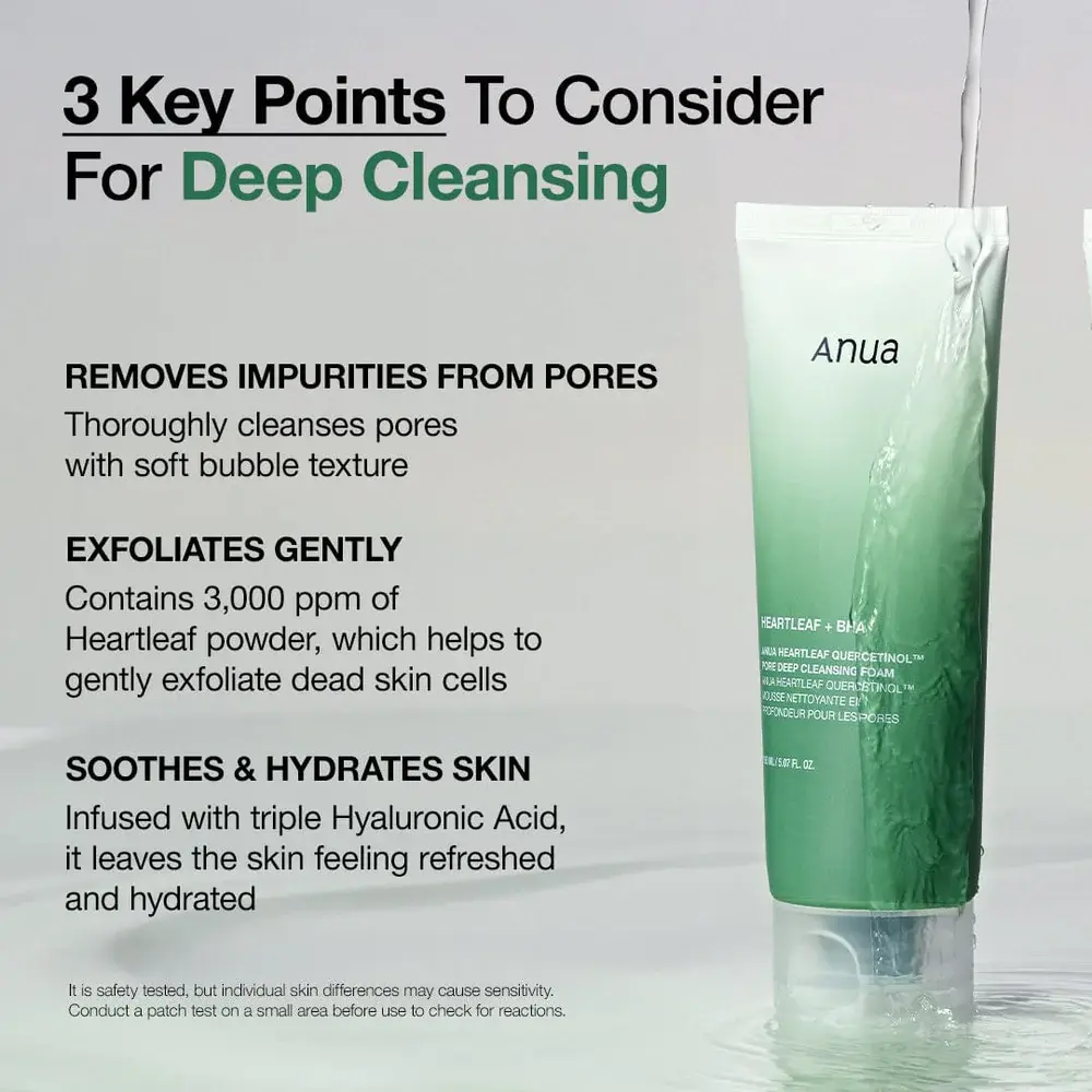 Anua Heartleaf Quercetinol Pore Deep Cleansing Foam (1)