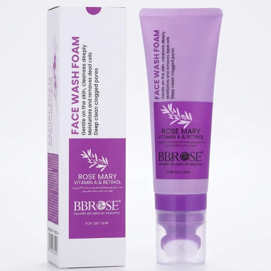 BBROSE Rose Mary, Vitamin A & Retinol Face Wash Foam for Oily Skin - 120ml