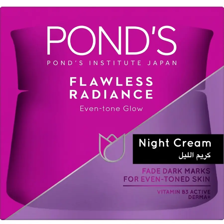 Pond's Flawless Radiance Even-Tone Glow Night Cream with Vitamin B3 - 50g